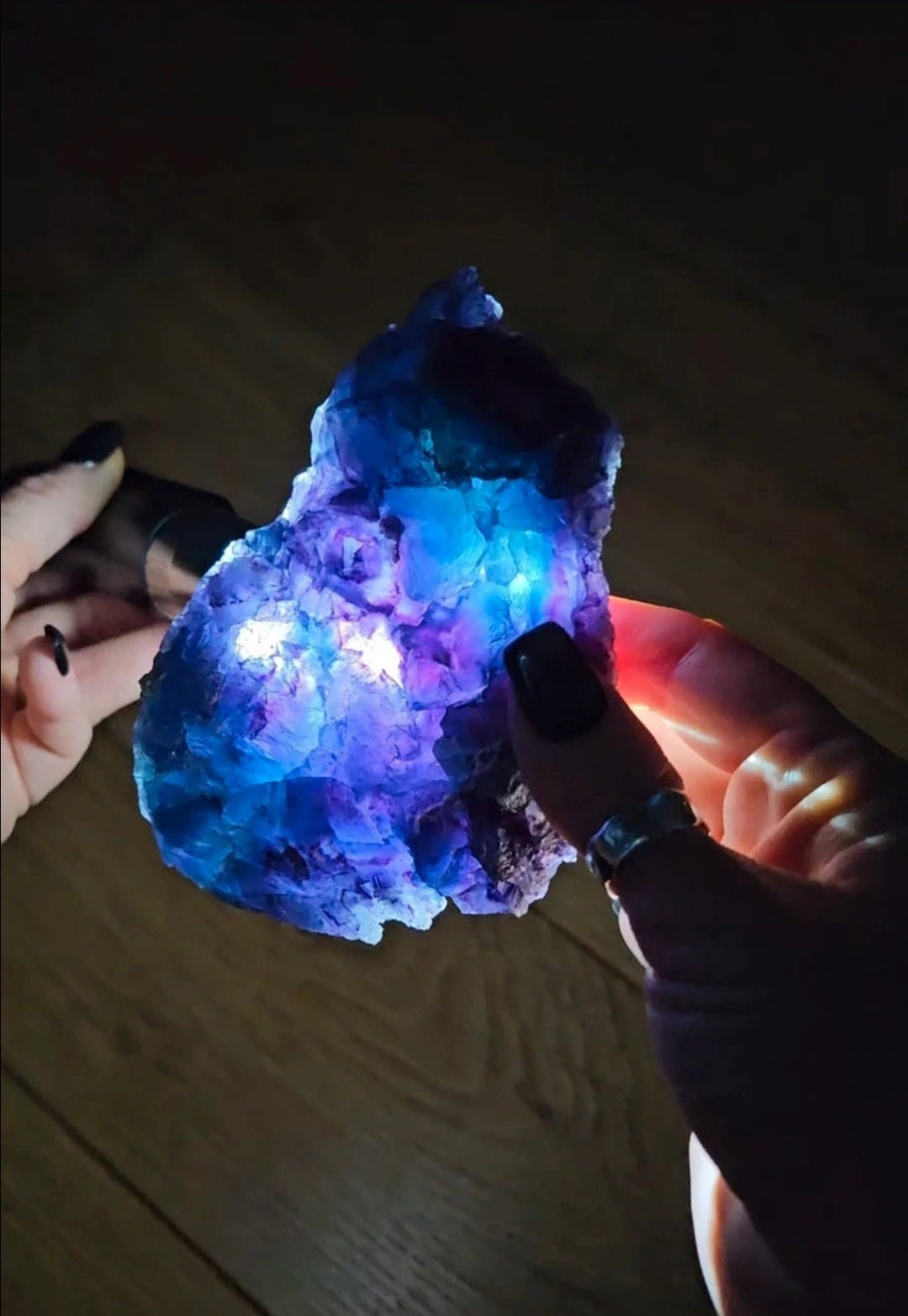 Rare Deep Blue-Purple Octahedral Fluorite Crystal Cluster – Xia Yang Mine, Fujian