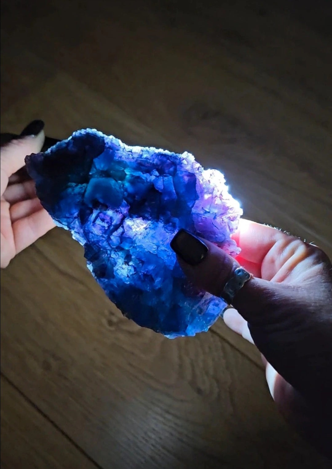 Rare Deep Blue-Purple Octahedral Fluorite Crystal Cluster – Xia Yang Mine, Fujian