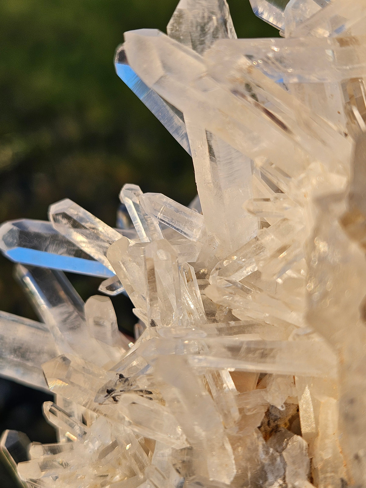 510g Large Optical Clear Lemurian Quartz Crystal Cluster
