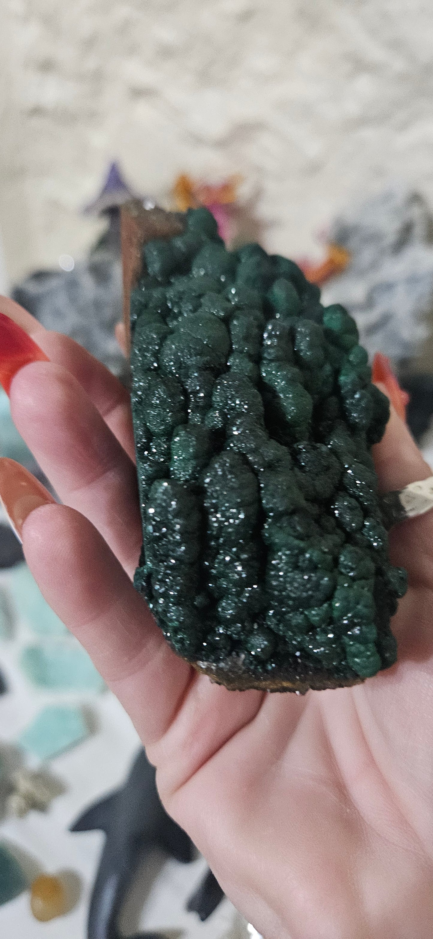 Raw Botryoidal Malachite Specimen - Natural Green Crystal Cluster from Congo - High-Grade Fibrous Mineral for Healing and Collection