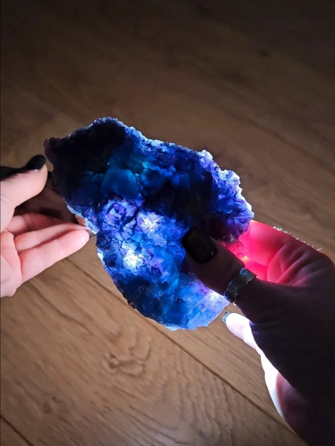 Rare Deep Blue-Purple Octahedral Fluorite Crystal Cluster – Xia Yang Mine, Fujian