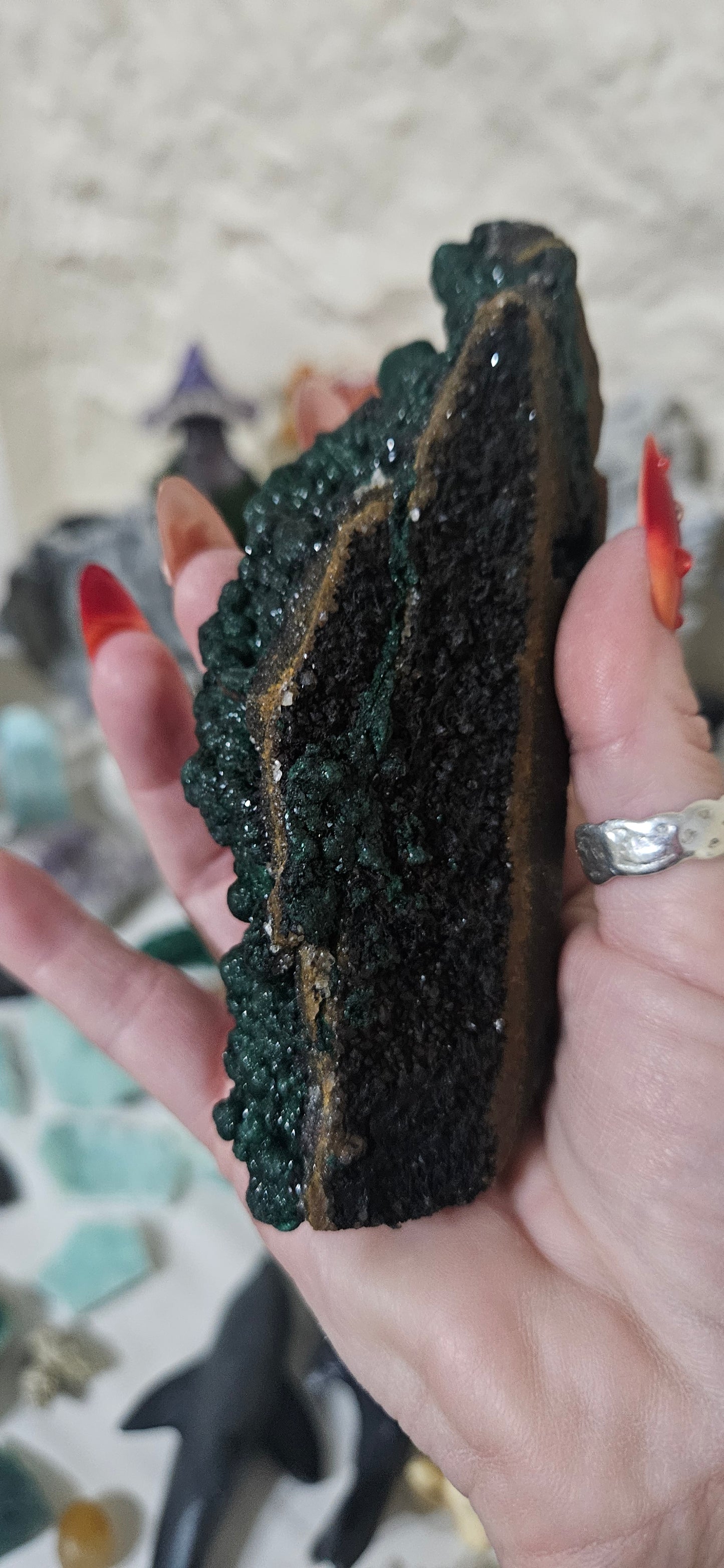 Raw Botryoidal Malachite Specimen - Natural Green Crystal Cluster from Congo - High-Grade Fibrous Mineral for Healing and Collection