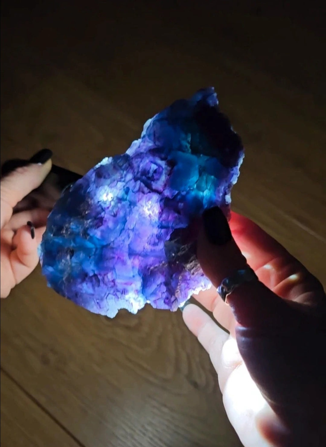Rare Deep Blue-Purple Octahedral Fluorite Crystal Cluster – Xia Yang Mine, Fujian
