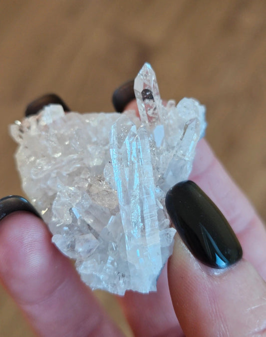 High Clarity Pink Lemurian Quartz Crystal Cluster – Natural Rainbows & Exceptional Clarity