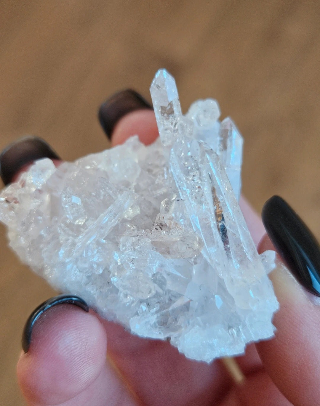 High Clarity Pink Lemurian Quartz Crystal Cluster – Natural Rainbows & Exceptional Clarity