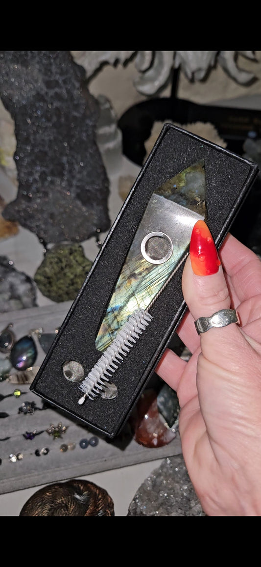 Labradorite Smoking Pipe