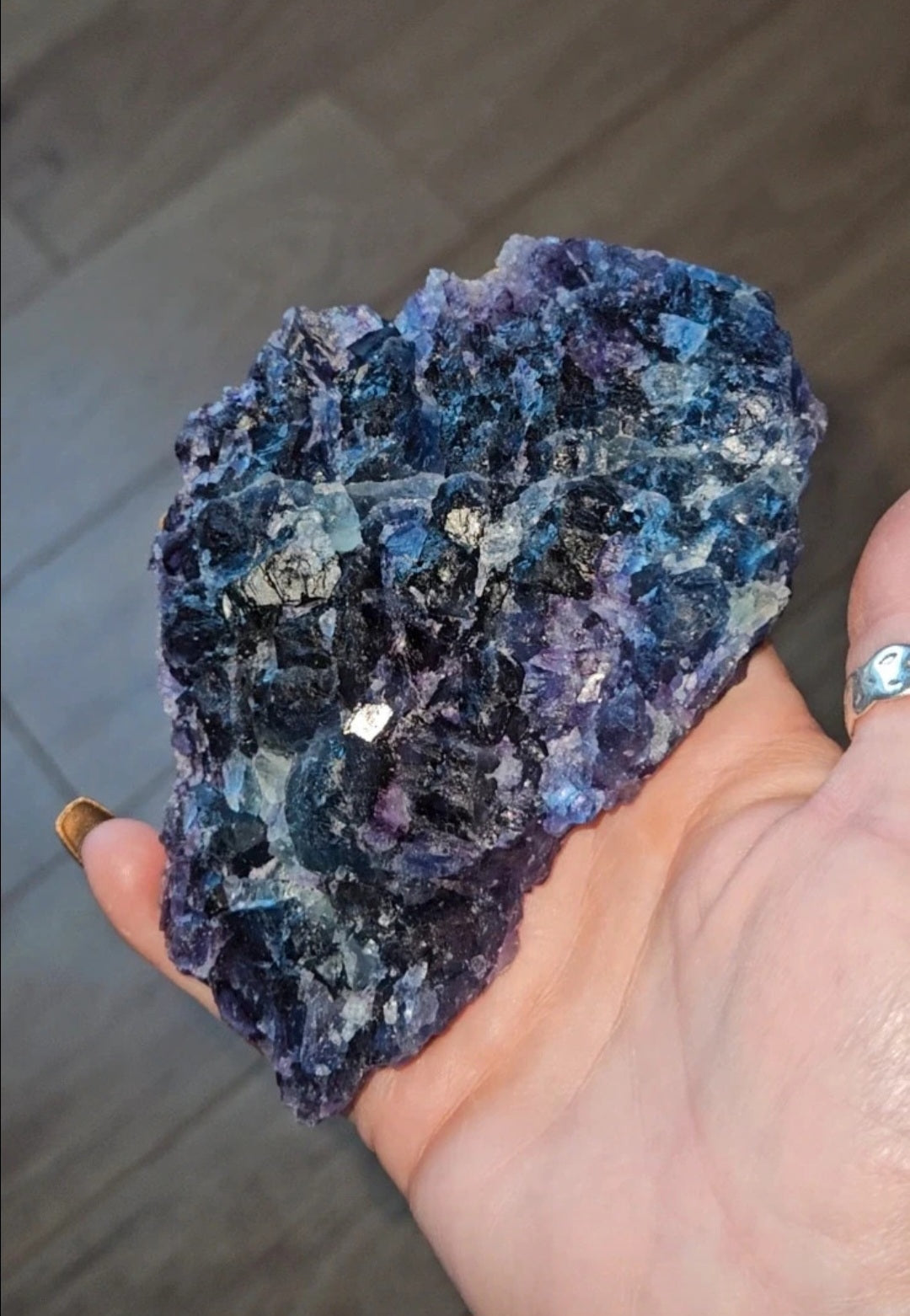 Rare Deep Blue-Purple Octahedral Fluorite Crystal Cluster – Xia Yang Mine, Fujian
