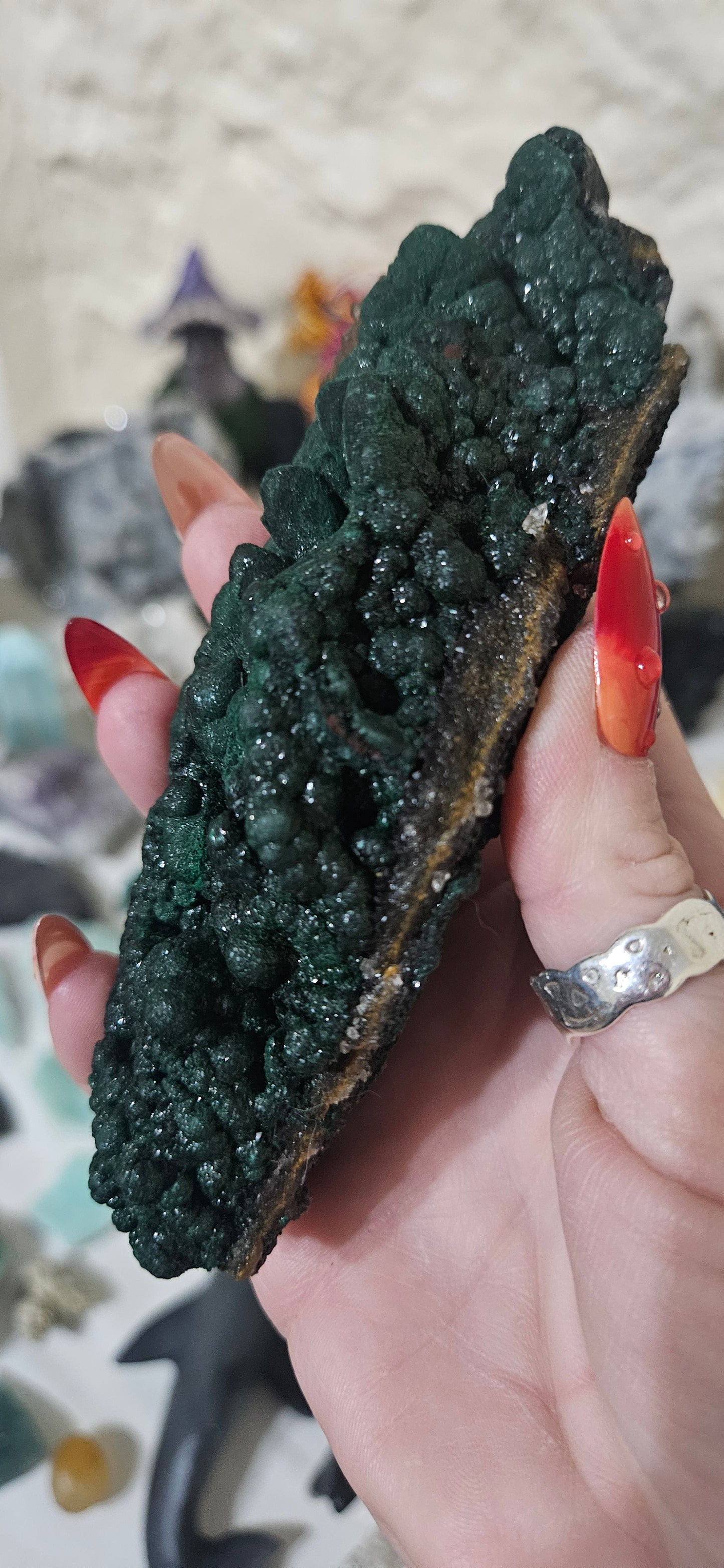 Raw Botryoidal Malachite Specimen - Natural Green Crystal Cluster from Congo - High-Grade Fibrous Mineral for Healing and Collection