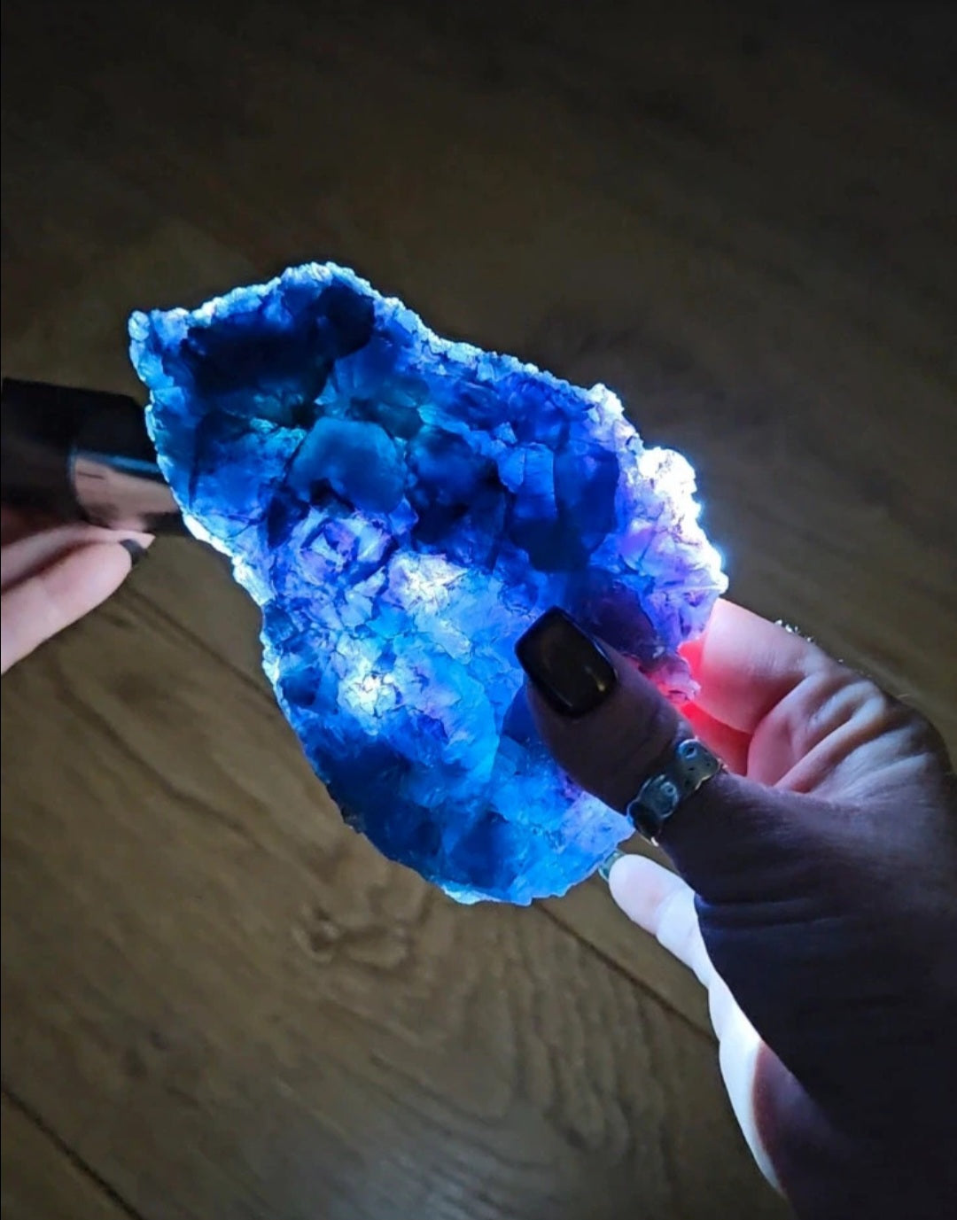 Rare Deep Blue-Purple Octahedral Fluorite Crystal Cluster – Xia Yang Mine, Fujian