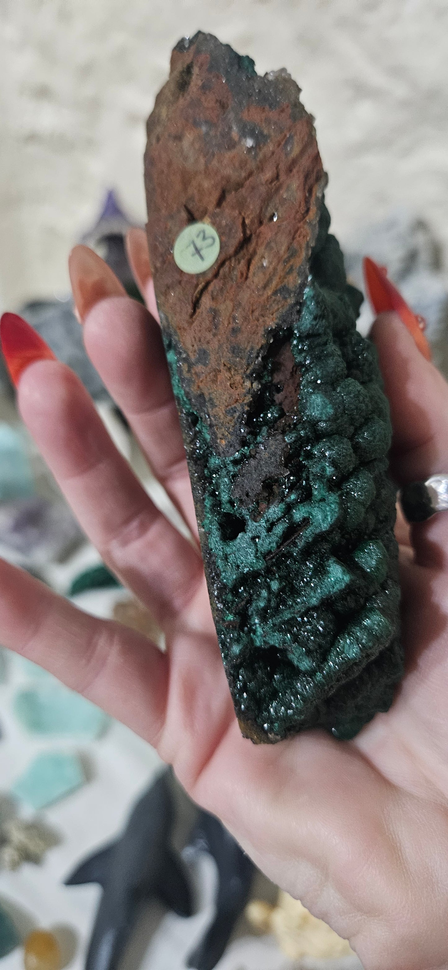 Raw Botryoidal Malachite Specimen - Natural Green Crystal Cluster from Congo - High-Grade Fibrous Mineral for Healing and Collection