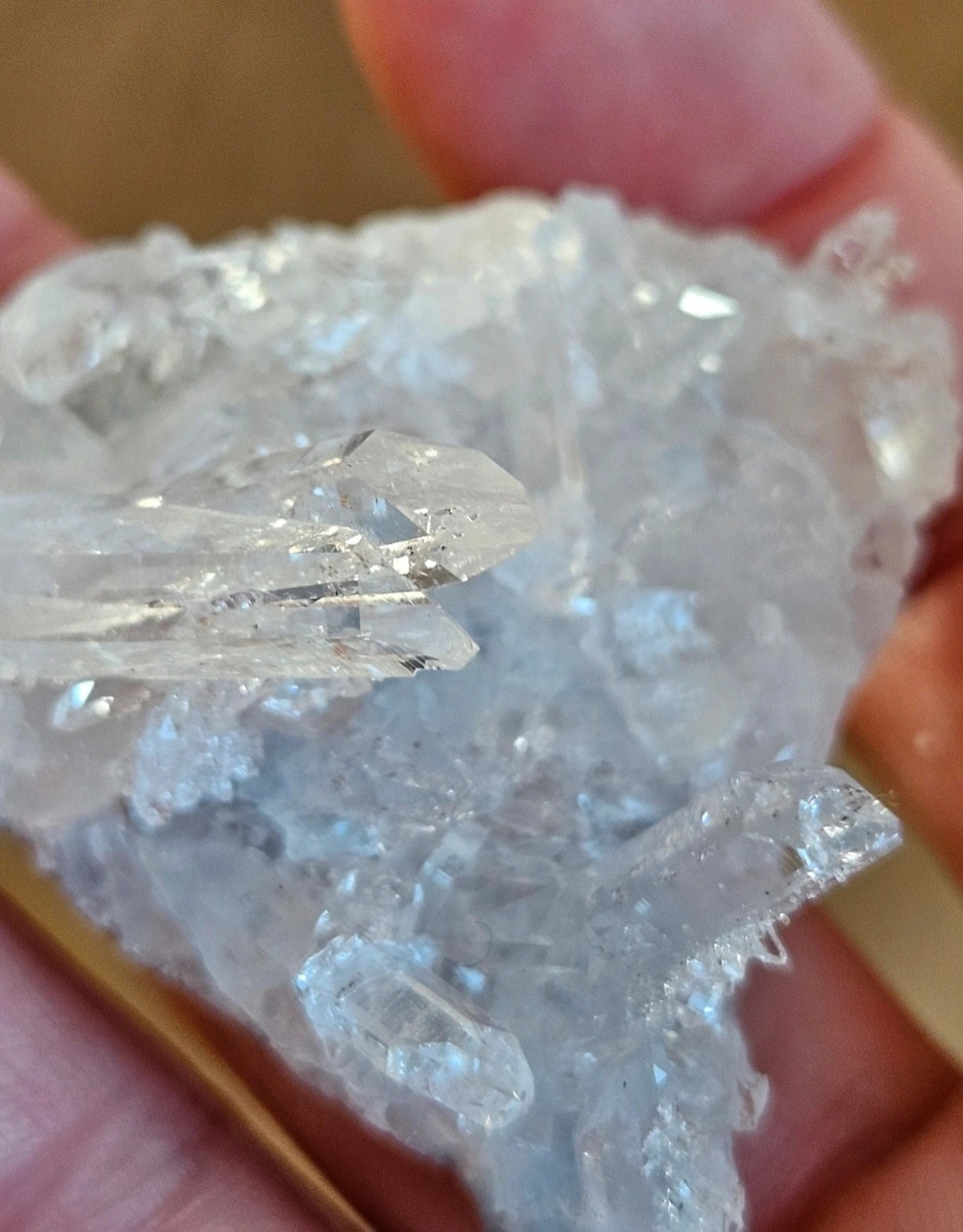 High Clarity Pink Lemurian Quartz Crystal Cluster – Natural Rainbows & Exceptional Clarity